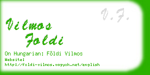 vilmos foldi business card